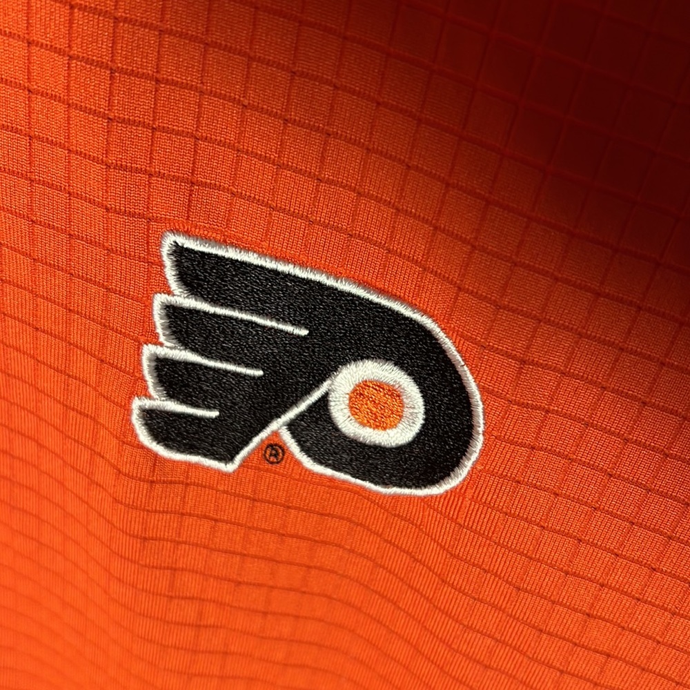 NHL Antigua Mens Flyers Polo Color Orange Size Large - Picture 2 of 4